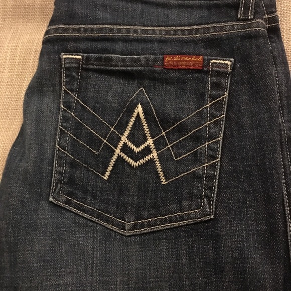 7 For All Mankind A Pocket jeans sz 28 - Picture 2 of 6